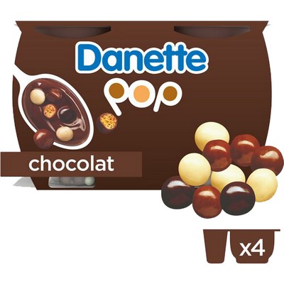 [29113] Danette POP Crème dessert chocolat et billes 4x117g