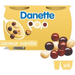 [29114] Danette POP Crème dessert vanille et billes 4x117g