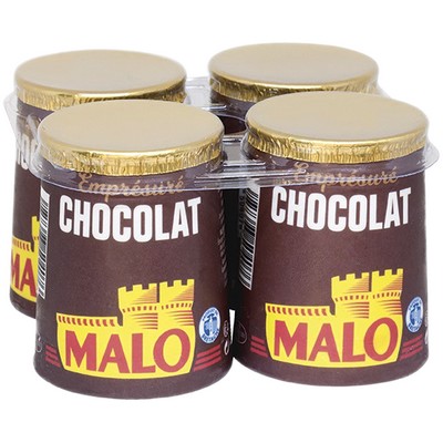 [60137] YOGHOURT EMPRESURE CHOCOLATE X4 ST MALO