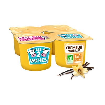 [19194] LES 2 VACHES CREMEUH Organic Vanilla 95g x4