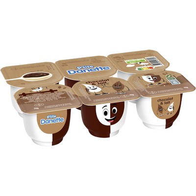 [50570] P'tite danette Crème dessert Chocolat et Lait 6x70g