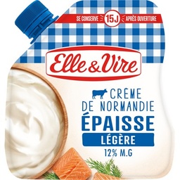 [31784] ELLE & VIRE CREME LEGERE EPAISSE 12%MG POCHE 328G
