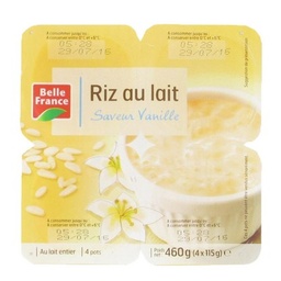 [13854] RIZ AU LAIT SAVEUR VANILLE BF POT 4 X 115 G 