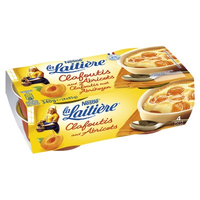 [53508] LA LAITIERE Clafoutis aux abricots 4x85G