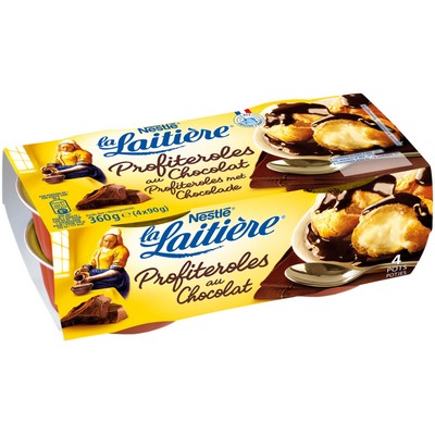 [55805] LA LAITIERE Profiteroles au Chocolat 4x90G