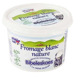 [32938] fromage blanc BIBELESKAES 8% NATURE 500 G