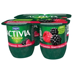 [45718] Activia Yaourt aux fruits bifidus mûre framboise 4x125g