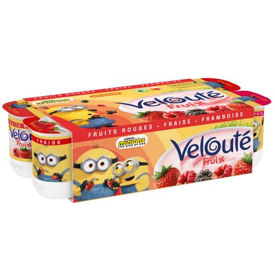 [21238] Danone Velouté fruix yaourt aux fruits rouges brassé 8x125g