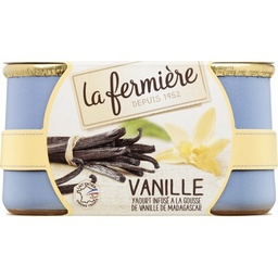 [48816] YOGHOURT VANILLA STONEWARE JAR2X140 LA FARMERE