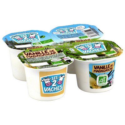 [33179] LES 2 VACHES BRASSE BIO VANILLE MADAGASCAR 115GX4