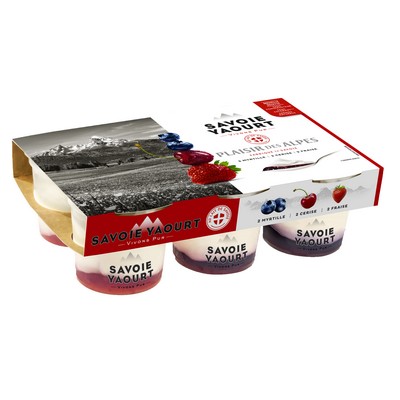 [52693] YAOURT BICOUCHE AUX FRUITS ROUGES 125G X6