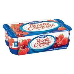 [36593] Recette Crémeuse Yaourt aux fruits rouges 8x125g