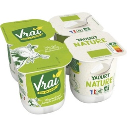 [36545] VRAI YAOURT NATURE BIO 4X125G