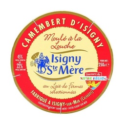 [24994] CAMEMBERT D'ISIGNY MOULE LOUCHE 250 G 22 % MG/PT - 45% MG/ES.