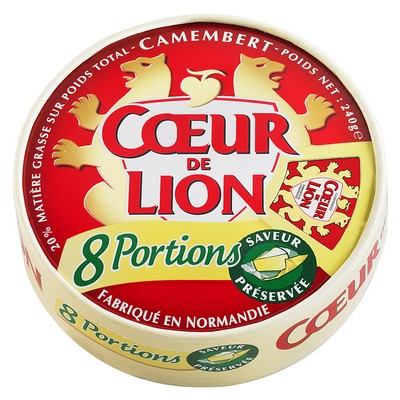 [26040] COEUR DE LION CAMEMBERT 8 PORTIONS 240G