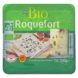 [02681] ROQUEFORT AOC BIO BF BARQUETTE 100 G