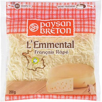 [64448] GRATED. EMMENTAL 200G PAYSAN BRETON