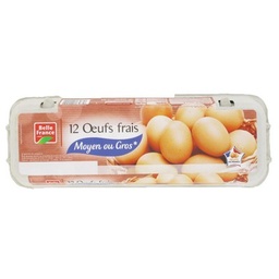 [41128] BT X12 OEUFS MOYEN/GROS SOL BF