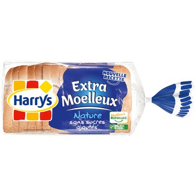 [04496] HARRYS PAIN DE MIE EXTRA MOELLEUX NATURE SANS SUCRES AJOUTÉS 280G