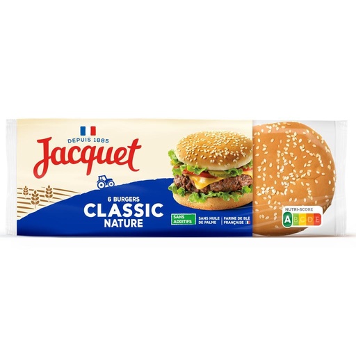 [34103] Classic Burger Nat Sans Add x6 - 350g JACQUET