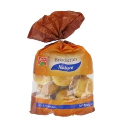 [45042] BRIOCHETTE RONDE NATURE MGV X 12 BF SACHET 480 G 