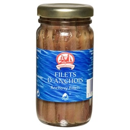 [27152] Filets d'anchois à l'huile équilibre Pot 100 gr  La Monégasque