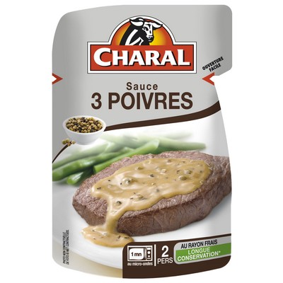 [35347] SAUSSAGE.3 PEPPER 120G CHARAL