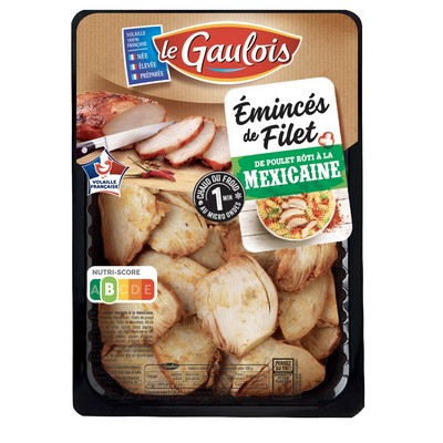 [22354] 180G - LE GAULOIS - EMINCES FILET DE POULET MEXICAIN S/AT