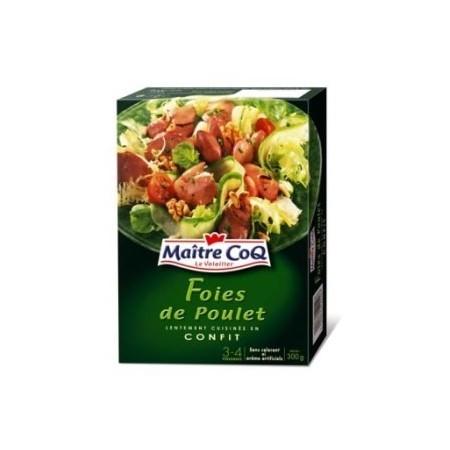 [34016] FOIES DE POULET CONFITS S/VIDE ETUI 300G MAITRE COQ