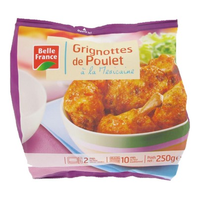 [46150] GRIGNOTTE DE POULET A LA MEXICAINE BF SACHET 250 G