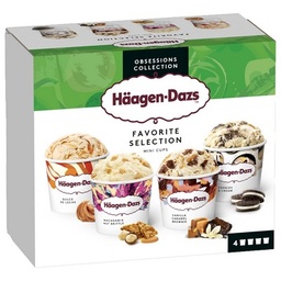 [10107] Häagen-Dazs Minipots Favorite Selection x4 380ml Festive