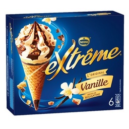 [07449] Cônes Extrême Vanille pépites de Nougatine 6x71g