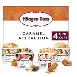 [33911] Häagen-Dazs Minipots Caramel Attraction x4 380ml Festive