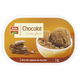 [30096] CREME GLACEE CHOCOLAT COPEAUX BF BAC 1 L 505 G