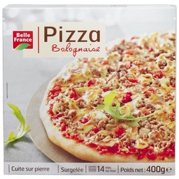 [34707] PIZZA BOLOGNAISE CUITE SUR PIERRE BF ETUI 400 G