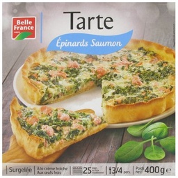 [11313] TARTE AU SAUMON ET AUX EPINARDS BF ETUI 400 G