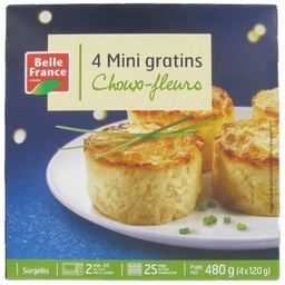 [01899] MINI GRATIN CHOUX FLEURS X 4 BF ETUI 480 G