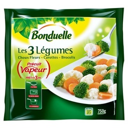 [65811] Chou-fleur, carotte et brocoli Bonduelle Précuit vapeur 750g