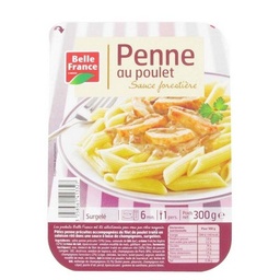 [01503] PENNE AU POULET SAUCE FORESTIERE BF BARQUETTE 300G