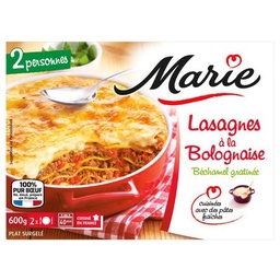 [23178] Lasagnes à la Bolognaise et sauce Béchamel cuisinées avec des pâtes fraîches MARIE 600G