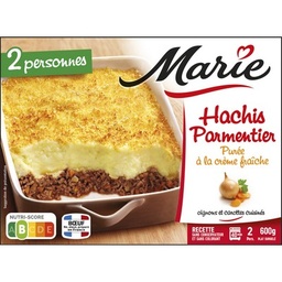 [18644] Hachis Parmentier Purée à la Crème fraîche oignons et carottes cuisinés MARIE 600g