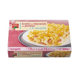 [48841] GRATIN DE MACARONI AU JAMBON BF ETUI 900 G 
