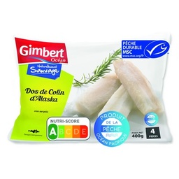 [25321] DOS DE COLIN D'ALASKA SURGELES 400G MSC