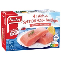 [01584] 4 Filets Saumon rose du Pacifique MSC 400g