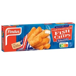 [07933] Bâtonnets façon Fish & Chips* 364g *Colin d'Alaska MSC en beignet croustillant (frites non incluses).