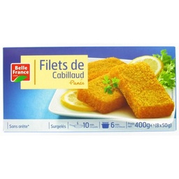[30156] FILET DE CABILLAUD PANE X 8 BF ETUI 400 G