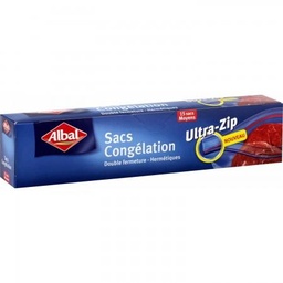 [31353] Sacs Congélation Ultra Zip Fermeture Zip 3L x15 ALBAL