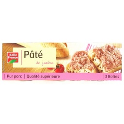[46483] PATE DE JAMBON SANS NITRITE X 3 BF BOITE 234 G