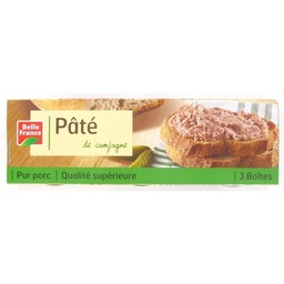 [09258] PATE DE CAMPAGNE SUP SANS NITRITE X 3 BF BTE 234 G