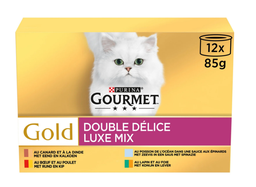 [62930] GOURMET GOLD Double Délice - Boîtes pour chat adulte 12x85g